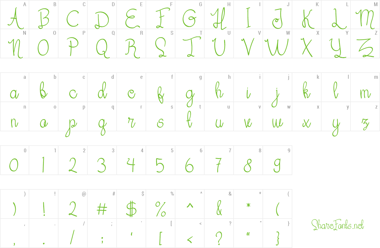 Font Her Garden preview